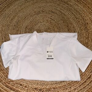 Optic White Casma Three Pocket Scrub Top
 XS